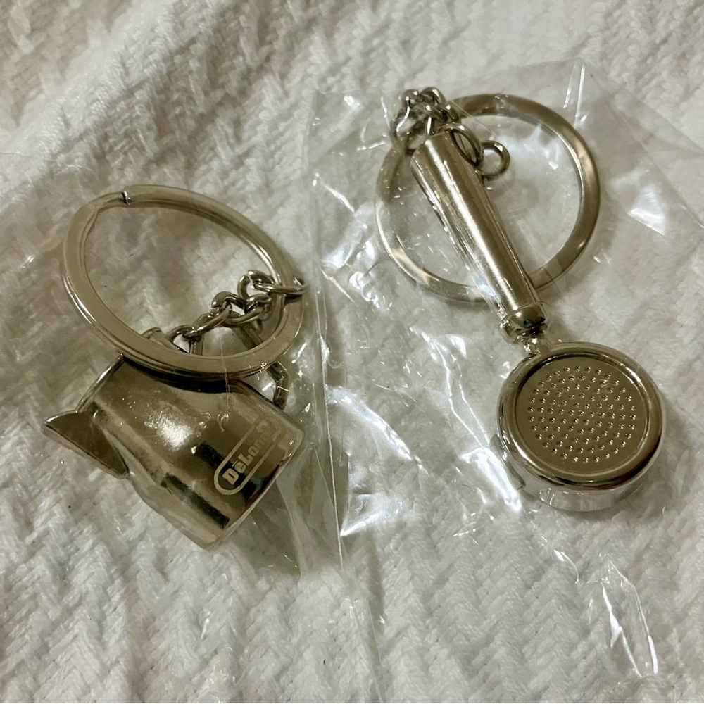 De’Longhi Portafilter and Milk Foaming Carafe Keychains
